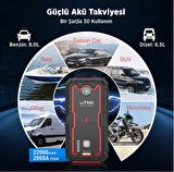 UTRAI Jstar One 22000mAh 2000A Jump Starter Taşınabilir Akü Takviye Cihazı ( Çanta + Pusula + Powerbank + Led Lamba)