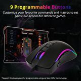 Tronsmart TG007 Makrolu 7200DPI RGB Ledli Gaming Oyuncu Mouse