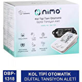 Nimo Kol Tipi Tam Otomatik Türkçe Konuşan Dijital Tansiyon Aleti  Model No: DBP-1318