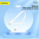 Foneng X107 PD 27W 27CM Type-c TO Type-C Şarj Ve Data Kablosu 