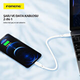 Foneng X107 60W 27CM Type-c TO Type-C Şarj Ve Data Kablosu 