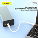 Foneng X107 60W 27CM Type-c TO Type-C Şarj Ve Data Kablosu 