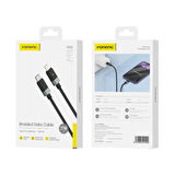 FONENG XS03 27W PD Type-c to Lightning Şarj Data Kablosu İp Örgülü