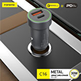 FONENG C16 30w 1xusb 1xtype-c Girişli Araç Içi Çakmak Şarj Aleti