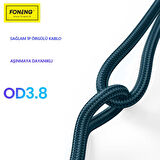 FONENG X87 60W Type-c to Type-C Şarj Ve Data Kablosu İp Örgülü 1,2M