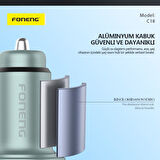 Foneng C18 48W 1xusb 1xtype-C Girişli Dijital Göstergeli Araç Içi Çakmaklık Şarj Aleti
