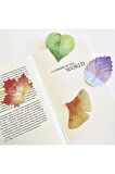 Yeşil Lotus Yaprağı Temalı Post-it • Not Seti • Sticky Note (GGK-MG093)