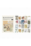 Vintage Temalı 20 Sayfa Sticker Defteri • Scrapbooking • Bullet Journal (GGK-DT101)