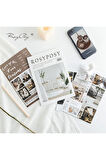 Vintage Temalı 20 Sayfa Sticker Defteri • Scrapbooking • Bullet Journal (GGK-DT101)