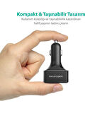 RAVPower RP-VC003 Car Charger 4-Port Charge 3.0 54W Araç Şarzı