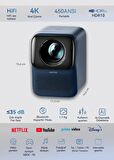 Wanbo T2 Max 450 Lümen HD Taşınabilir Projeksiyon Cihazı Lacivert