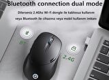 Adol MS012 Dual Band Kablosuz Bluetooth Mouse Siyah