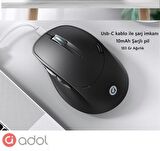 Adol MS012 Dual Band Kablosuz Bluetooth Mouse Siyah
