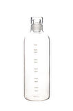 Porsima 2407 Cam Su Şişesi Su İçme Saatli Matara Suluk 750 Ml