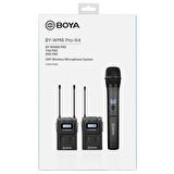 Boya BY-WM8 Pro-K4 Çift Kanallı Kablosuz Yaka ve El Mikrofon Seti