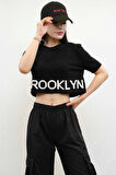 MONOLYA TRİKO CROP SİYAH