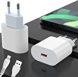 Jnuobi JC25 25w TYPE-C den Lightning Dönüşümlü Hızlı Şarj Adaptörü 3 A-5V / 2.22A-9V / 12v-1.5A