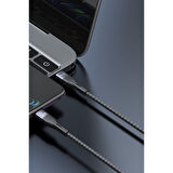 Yesido CA156 Pamuk Örgülü Type-C to Type-C 60W PD Hızlı Şarj Kablosu 1M - Siyah