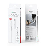 Yesido CA154 Type-C to Type-C 60W PD Hızlı Şarj Kablosu 1M - Beyaz