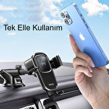 Yesido 2in1 Izgara Klipsli ve Yapışkanlı 15W Araç Tutucu - Siyah