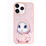 Nimmy iPhone 14 Pro Max Rabbit Serisi Tavşan Nakış İşlemeli Kılıf