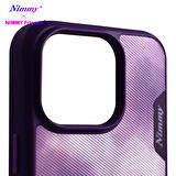 iPhone 15 Pro Uyumlu 3D Göz Mor Tavşan Detaylı Nakış İşlemeli Kabartmalı Big Eyes Kılıf