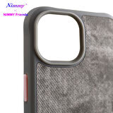iPhone 15 Pro Uyumlu 3D Göz Gray Kedi Detaylı Gerçek Nakış İşlemeli Kabartmalı Big Eyes Kılıf