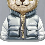 iPhone 16 Uyumlu 3D Gözlük Fermuar Ayıcık Detaylı Nakış İşlemeli Kabartmalı Cool Cute Kılıf