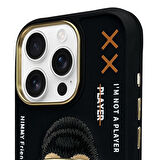 iPhone 16 Pro Max Uyumlu 3D Gözlük Fermuar Goril Detaylı Nakış İşlemeli Kabartmalı Cool Cute Kılıf