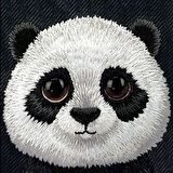 iPhone 16 Pro Max Uyumlu 3D Göz Panda Detaylı Gerçek Nakış İşlemeli Kabartmalı Big Eyes Kılıf