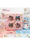 Happy Life Temalı 100 Yaprak 4 Bölmeli Sticker Seti • Bullet Journal (GGK-DG035)