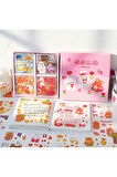 Sweet Bears Temalı 100 Yaprak 4 Bölmeli Sticker Seti • Bullet Journal (GGK-DG038)