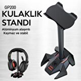 PLEXTONE GP200 Oyuncu Kulaklık Standı - Kulaklık Askısı - Kulaklık Tutacağı SİYAH