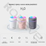 Ultrasonik Hava Nemlendirici 300 mL Ortam Nemlendirici Işıklı Hava Nemlendirici Buharlı Nemlendirici