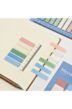 Yeşil Tonları Temalı 10 Renkli Cetvelli Index • Index Sticker • Post-it • Sticky Note (GGK-PCQ057)