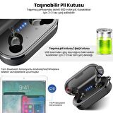 Tozo T10S IPX8 Su Geçirmez ENC Gürültü Engelleme Bluetooth 5.3 TWS Kablosuz Kulaklık Siyah