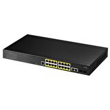Cudy GS2018PS2 2SFP,2Uplink,1Consol,16 Port L2 Yönetilebilir Gigabit PoE+ Metal Rack Mount Switch