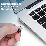 Cudy WU650 5GHz 433Mbps, 2.4GHz 200Mbps Wi-Fi Mini USB Adaptör(AC1200 Serisi)