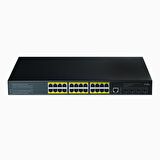 Cudy GS5024PS4 4SFP,USB+RJ45,2Consol,24Port Gigabit,L3 400WPoE+Yönetilebilir Metal Rack Mount Switch