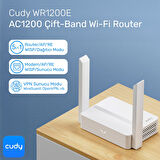 Cudy WR1200E 300Mbps/2.4GHz 867Mbps/5GHz 4x5dBi Anten 4Port Dual Band Wi-Fi Router (AC1200 Serisi)