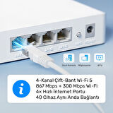 Cudy WR1200E 300Mbps/2.4GHz 867Mbps/5GHz 4x5dBi Anten 4Port Dual Band Wi-Fi Router (AC1200 Serisi)