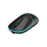Lecoo WS210 1600DPI Kablosuz RGB Optik Siyah Mouse