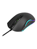 Lenovo Lecoo MS108 Kablolu RGB LED Aydınlatmalı 6400DPI 7 Tuşlu Gaming Mouse Siyah OUTLET
