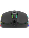 Lenovo Lecoo MS108 Kablolu RGB LED Aydınlatmalı 6400DPI 7 Tuşlu Gaming Mouse Siyah OUTLET
