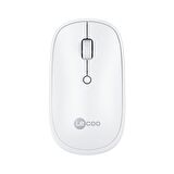 Lenovo Lecoo WS209 Dual Mod Bluetooth ve Kablosuz Şarj Edilebilir Optik Mouse Beyaz