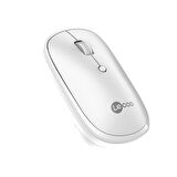 Lenovo Lecoo WS209 Dual Mod Bluetooth ve Kablosuz Şarj Edilebilir Optik Mouse Beyaz