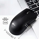Lenovo Lecoo MS100 Kablolu Ofis Mouse Siyah
