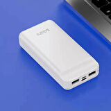 Beyaz B-05 Hızlı Şarj Özellikli Led Göstergeli Taşınabilir Powerbank 20000mAh Zore