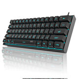MageGee TS91 61 Tuş RGB Kablolu Siyah Membran Türkçe Q Gaming Klavye