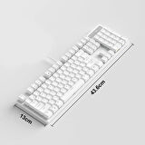 MageGee MK-STORM 104 Tuş Blue Switch Kablolu Türkçe Q Beyaz Gaming Klavye